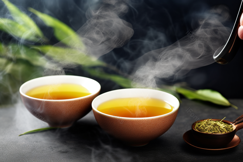 有烟气的茶绿色茶叶茶道茶文化泡茶,高清,摄影图,摄影图片,图片大全,摄影图免费下载